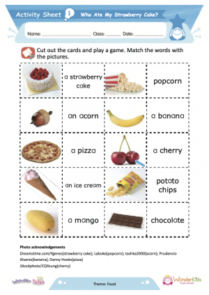 Wonder Tales - Who ate my strawberry cake Activity Sheets
