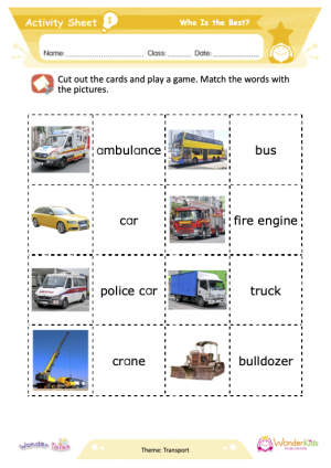 Wonder Tales - Who Is the Best? Activity Sheets