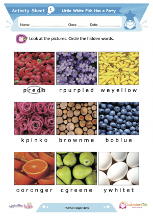 Wonder Tales - Little white fish has a party Activity Sheets