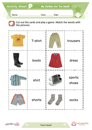 Wonder Tales - My clothes are too small Activity Sheets