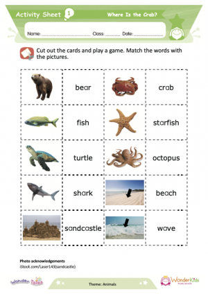 Wonder Tales - Where is the crab Activity Sheets