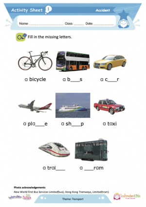 Wonder Tales - Accident Activity Sheets