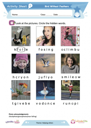 Wonder Tales - Bird without Feathers Activity Sheets