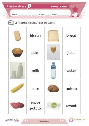 Wonder Tales - Yummy, yummy Activity Sheets