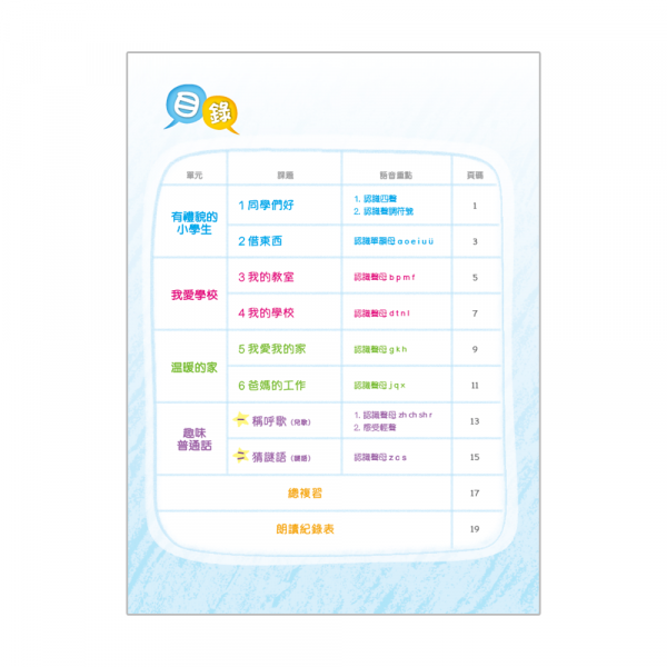 小學來說普通話作業 語音速成教材一上（第四版＿19）