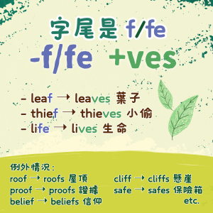 【EPH家長錦囊】小學英文考試攻略 - 複數名詞