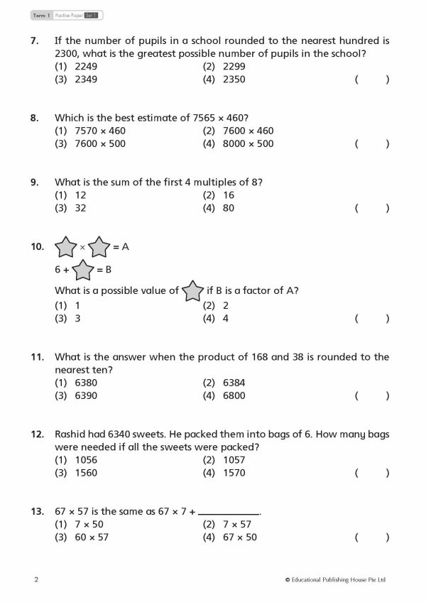 EPHmall-(SG) P4 TOP Mathematics Practice Papers-3ED