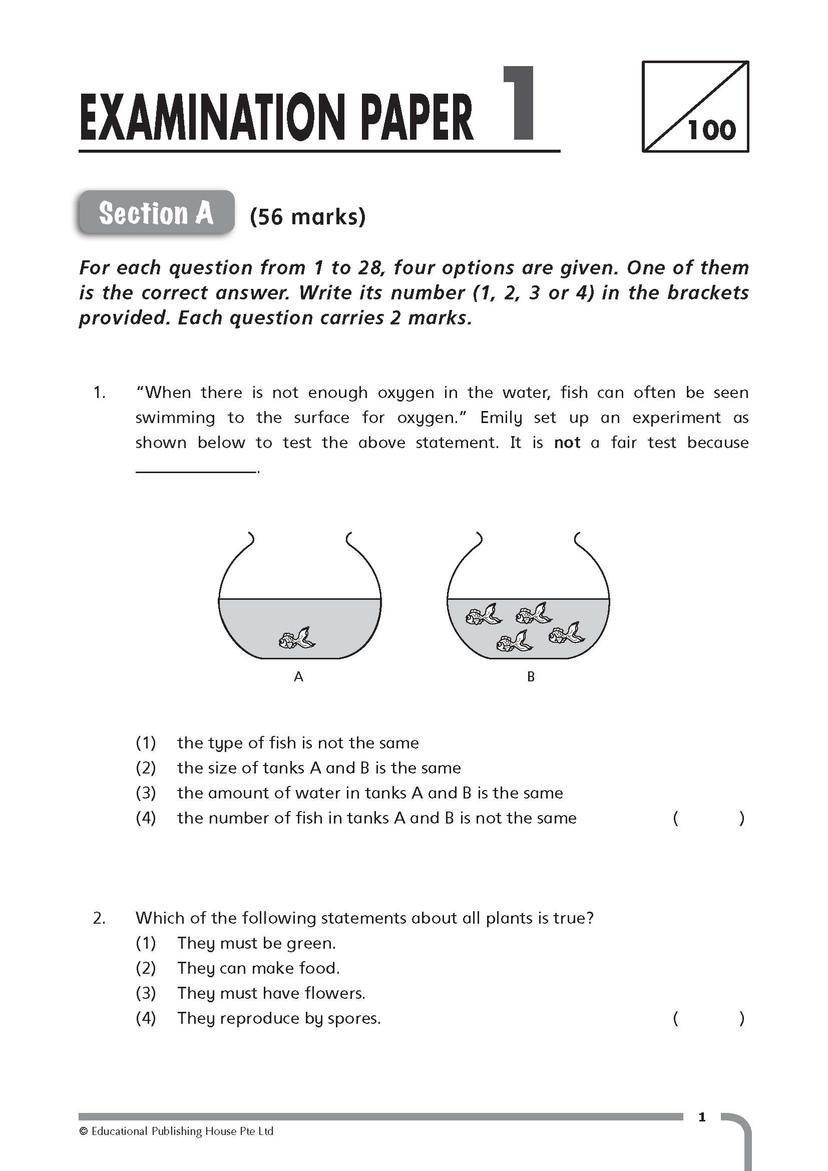 P6 TOP Science Examination Papers P6 TOP Science Examination Papers