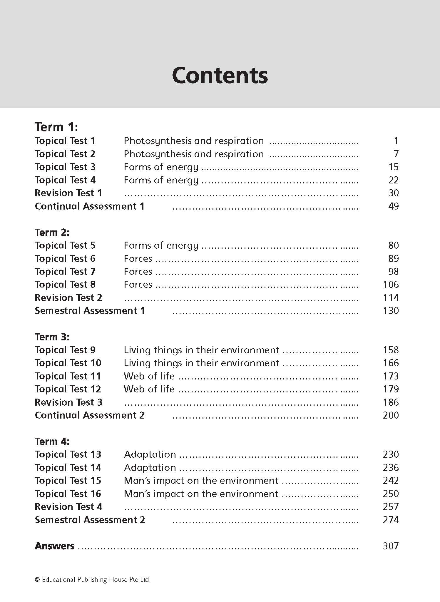 P6 Science Topical Class Tests P6 Science Topical Class Tests