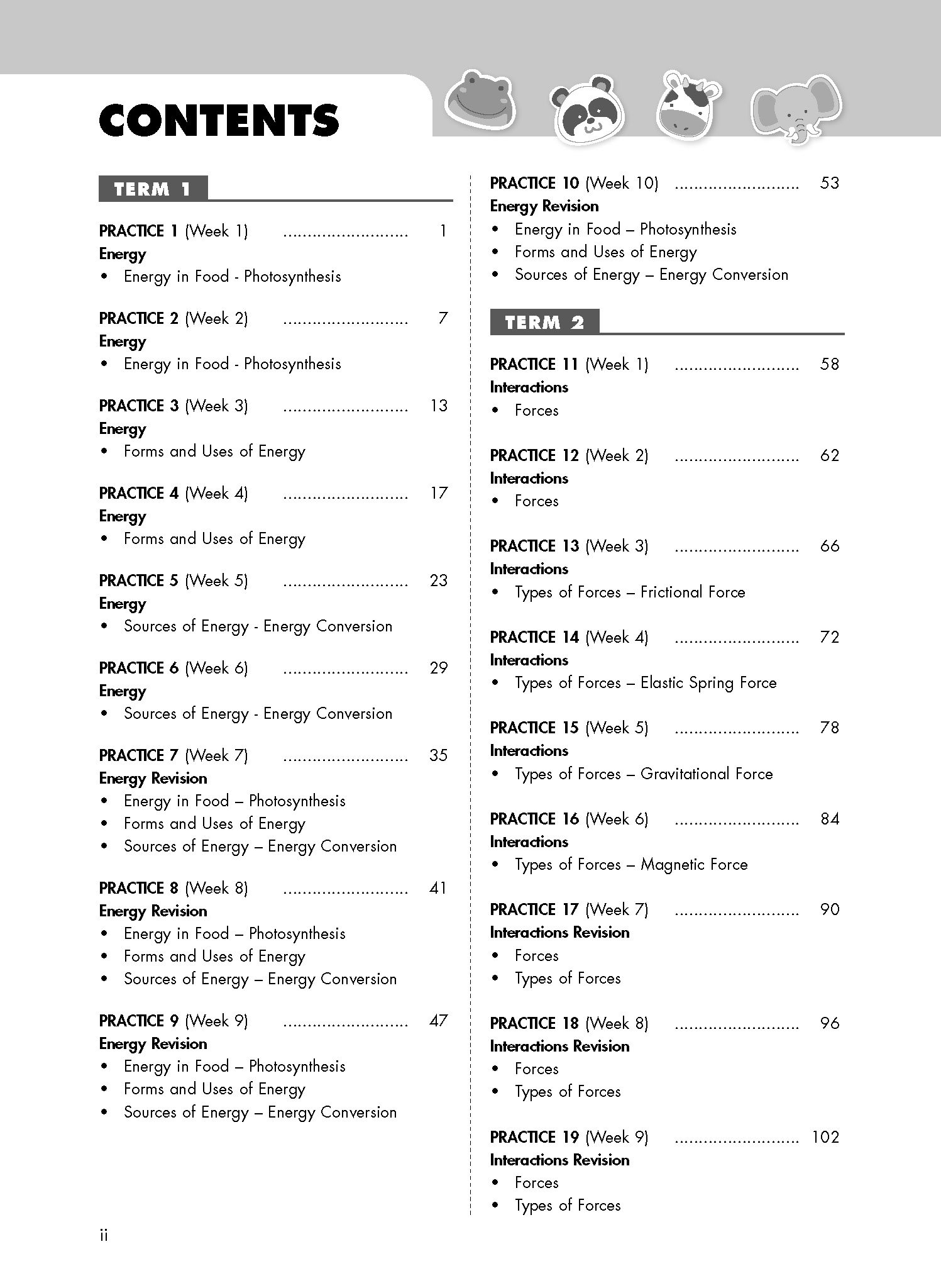 P6 Science Weekly Revision