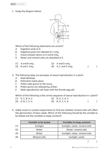 P5 TOP Science Practice Papers